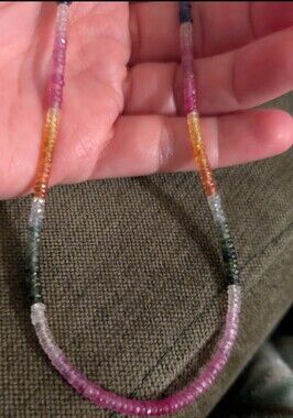 Genuine Sapphire Gemstone Necklace With Extra Beads